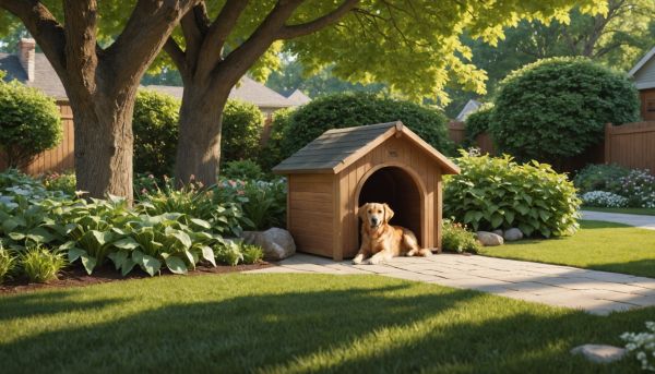 Pourquoi installer un abri ombragé pour chien au jardin